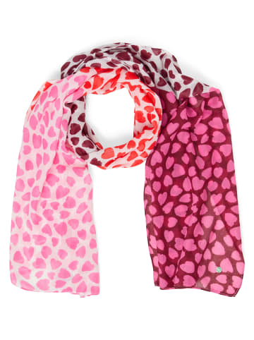 Codello Webschal in pink weiß - 0001