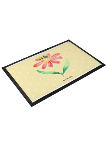 Mr. & Mrs. Panda Fußmatte außen Hummel Blume ohne Spruch in Gelb Pastell