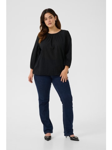 KAFFE curve Langarm-Bluse KCrory Regular fit in Black Deep