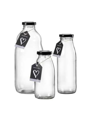 Ritzenhoff & Breker 3er Set Milchflaschen-Set Mara in transparent