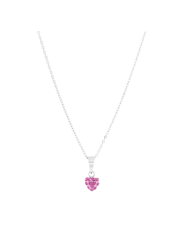 Amor Kette mit Anhänger Silber 925, rhodiniert in Pink