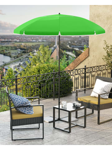 SONGMICS Sonnenschirm Sheld in Grün - (H)196 x Ø160 cm
