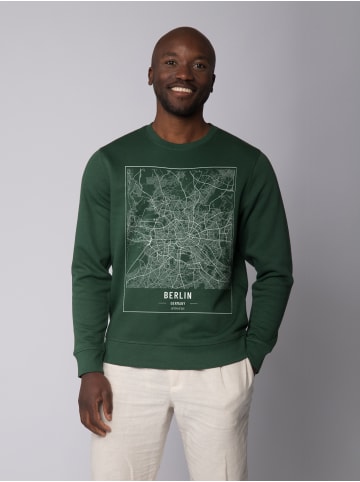 wat? Apparel Sweatshirt City maps Berlin Landkarte in Bottle Green