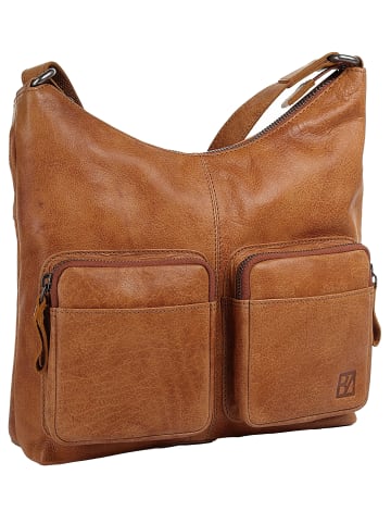 Bodenschatz Umhängetasche echt Leder in cognac