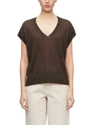 comma Strickpullover in schoko - 0001