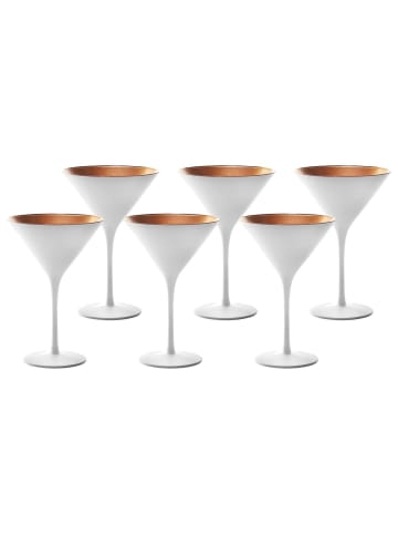 Stölzle 6er Set Cocktailschalen Elements 240 ml in Weiß-Bronze