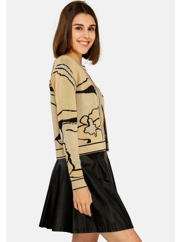 TOOCHE Jacke & Mantel "Cardigan Muster" in beige