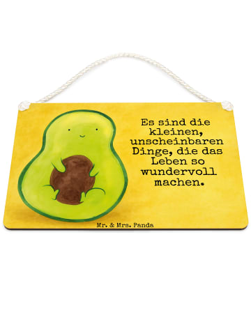 Mr. & Mrs. Panda Deko Wandbild Avocado Kern Design mit Spruch in Weiß
