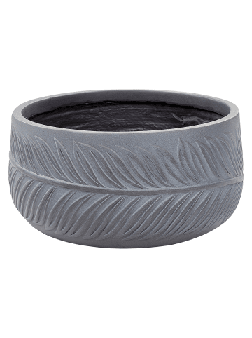 Beliani Outdoor Blumentopf FTERO in Grau - (W) 35 x (H) 19 x (L) 35 cm