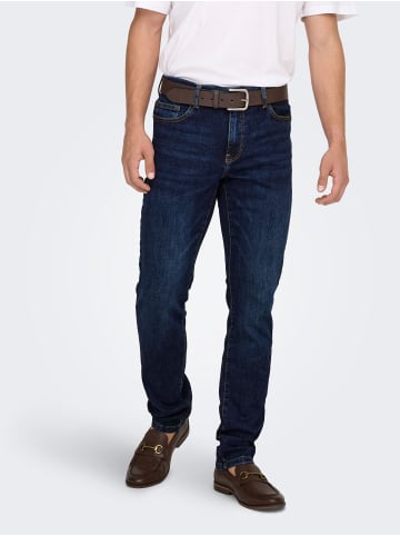 ONLY & SONS Slim Fit Jeans in Dark Blue Denim