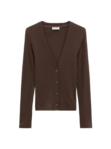 Marc O'Polo Rip-Cardigan slim in Burnt Coffee