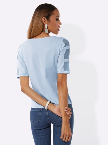 creation L Kurzarmshirt in hellblau