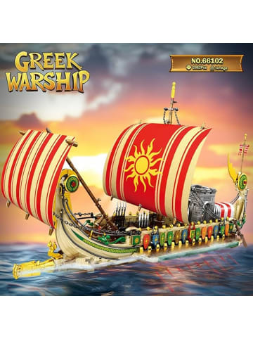 Reobrix 66102 Antikes Kriegsschiff Klemmbausteine 80 cm 2982 Teile