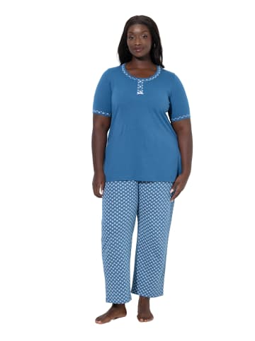 Ulla Popken Pyjama in denimblau
