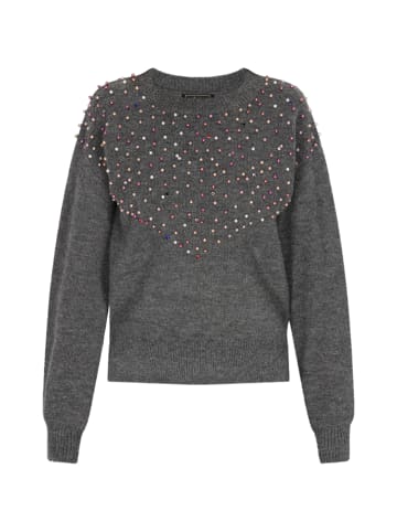 faina Pullover in Dunkelgrau Melange