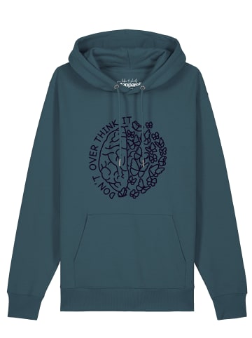 wat? Apparel Sweatshirt Don't overthink it in Petrol