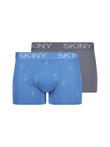 Skiny Boxershort 2er Pack in Hellblau/Hellgrau