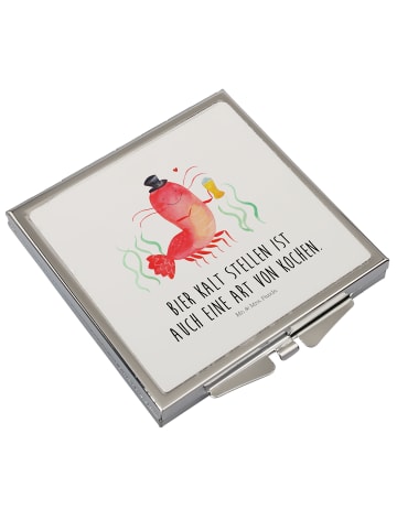 Mr. & Mrs. Panda Taschenspiegel Hummer Weizen mit Spruch in Weiß