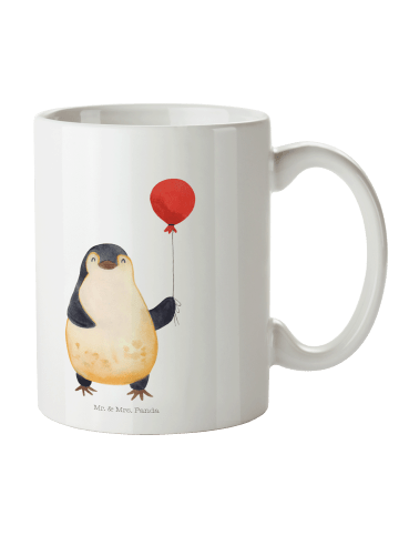 Mr. & Mrs. Panda Tasse Pinguin Luftballon ohne Spruch in Weiß