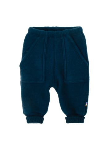 Joha Baggy Pant aus Wollfleece Merinowolle in dunkeltürkis