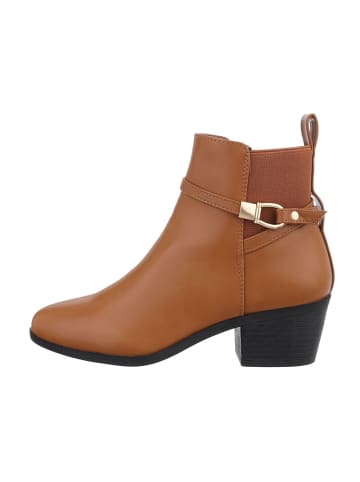 Ital-Design Stiefelette in Camel