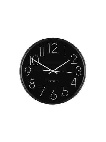 4Living Wanduhr in schwarz