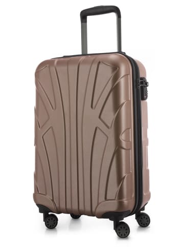 suitline Handgepäckkoffer 55x35x20 cm Carry-On 55cm Hartschale 34 L in Gold