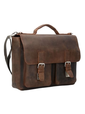 Leonhard Heyden Salisbury Aktentasche Leder 38 cm Laptopfach in braun