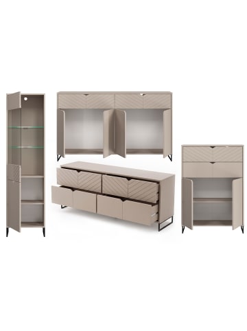 Feldmann-Wohnen Wohnzimmer-Set 4-teilig Caseres Kaschmir 444 / 38 / 184cm
