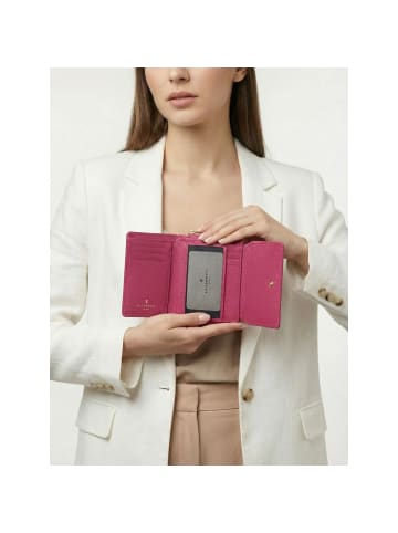 Lazarotti Bologna Leather Zip-Around Geldbörse Leder 12 cm in hot pink