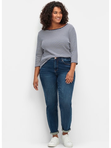 sheego Skinny Jeans in dark blue denim