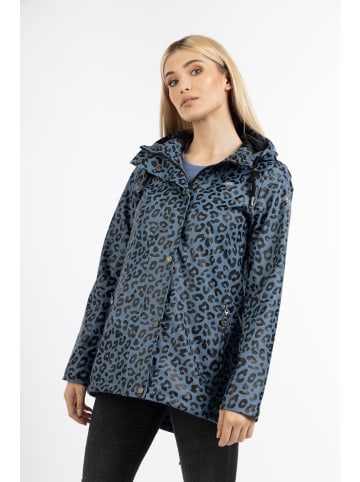 Schmuddelwedda Regenjacke Mit Leo-Print in Blau Grau Schwarz Leo