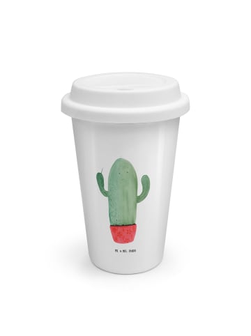 Mr. & Mrs. Panda Thermobecher To Go Kaktus Wut ohne Spruch in Weiß