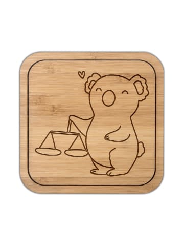 Mr. & Mrs. Panda Glasuntersetzer Waage Astrologie ohne Spruch in Transparent