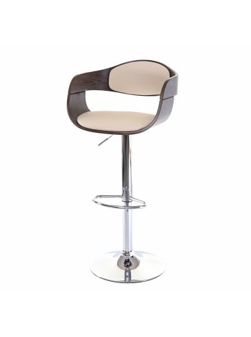 MCW Retro Barhocker A47, Grau, Kunstleder creme