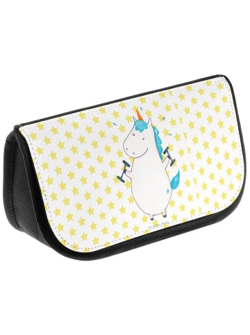 Mr. & Mrs. Panda Schminktasche Einhorn Fitness ohne Spruch in Weiß