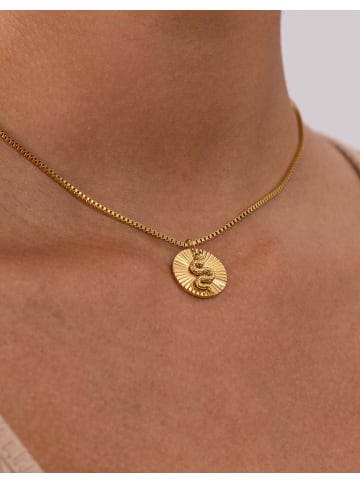 PURELEI Halskette Snake Coin in Gold