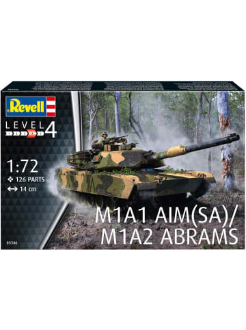Revell Modellbausatz Militär M1A2 Abrams 1:72 Teile 126 12+ Spritzgusskette