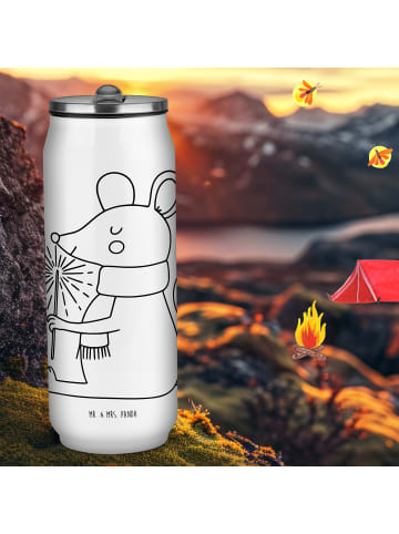 Mr. & Mrs. Panda Trinkflasche Maus Weihnachten ohne Spruch in Weiß
