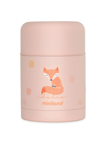 Miniland Edelstahl-Isolierbox Silky Food Thermos 600 ml - Candy in rosa,motiv