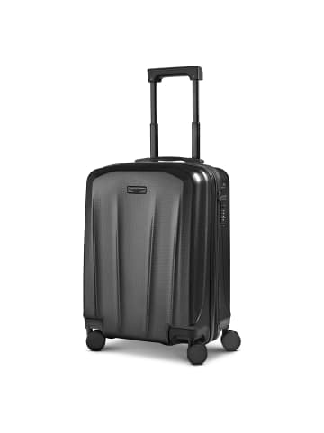 Police New York 4 Rollen Kabinentrolley S 54 cm mit Dehnfalte in black