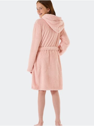 Schiesser Bademantel Teddy Fleece in Rosa