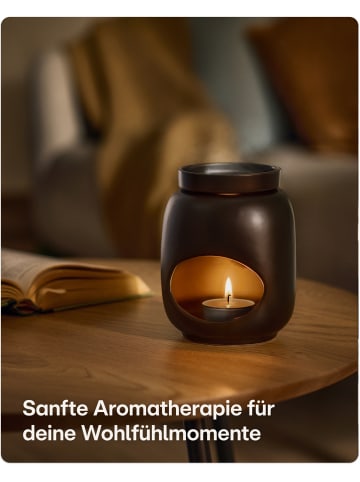Praknu Duftlampe Keramik 100ml – Teelicht Aromalampe für Öle & Duftwachs