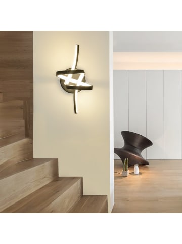 ZMH Wandleuchte LED in schwarz 7W Modern Hallampe 3000K warmweiß