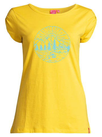 Salzhaut Rundhals T-Shirt für Damen in gelb