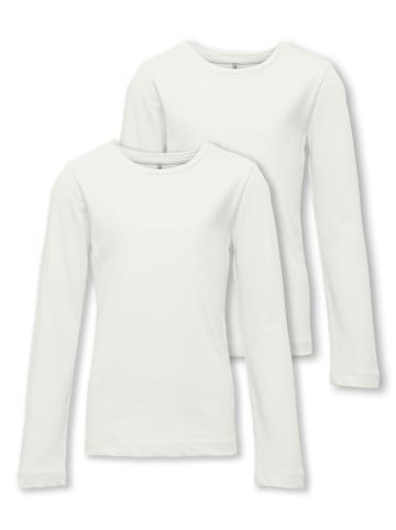 KIDS ONLY Langarmshirts 2er Pack KOGNEW ONLY L/S TEE in cloud dancer