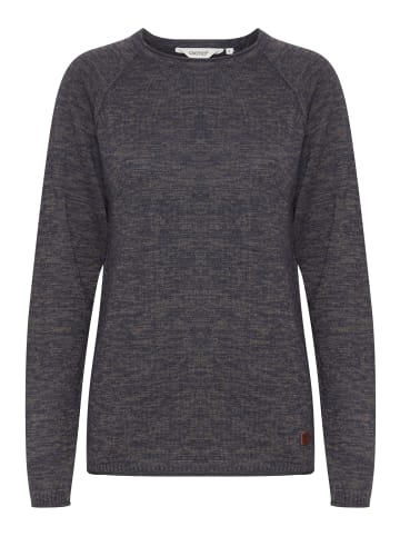 Oxmo Strickpullover OXDaniela 21900028ME Oversize-Pullover in Loch-Strick Optik in Blau