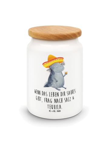 Mr. & Mrs. Panda Teedose Axolotl Tequila mit Spruch in Weiß
