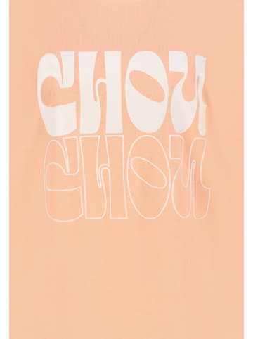 Eight2Nine Rundhals T-Shirt Kurzarm Spruchprint Regular Fit in Orange