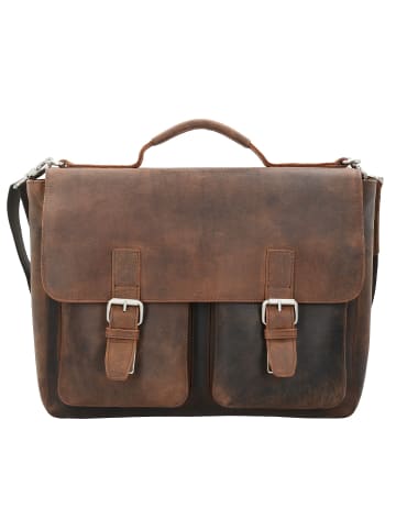 Leonhard Heyden Salisbury Aktentasche Leder 38 cm Laptopfach in braun